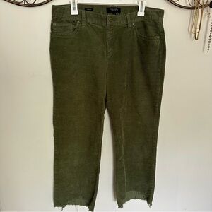 Talbots Green Ankle Cropped Corduroys